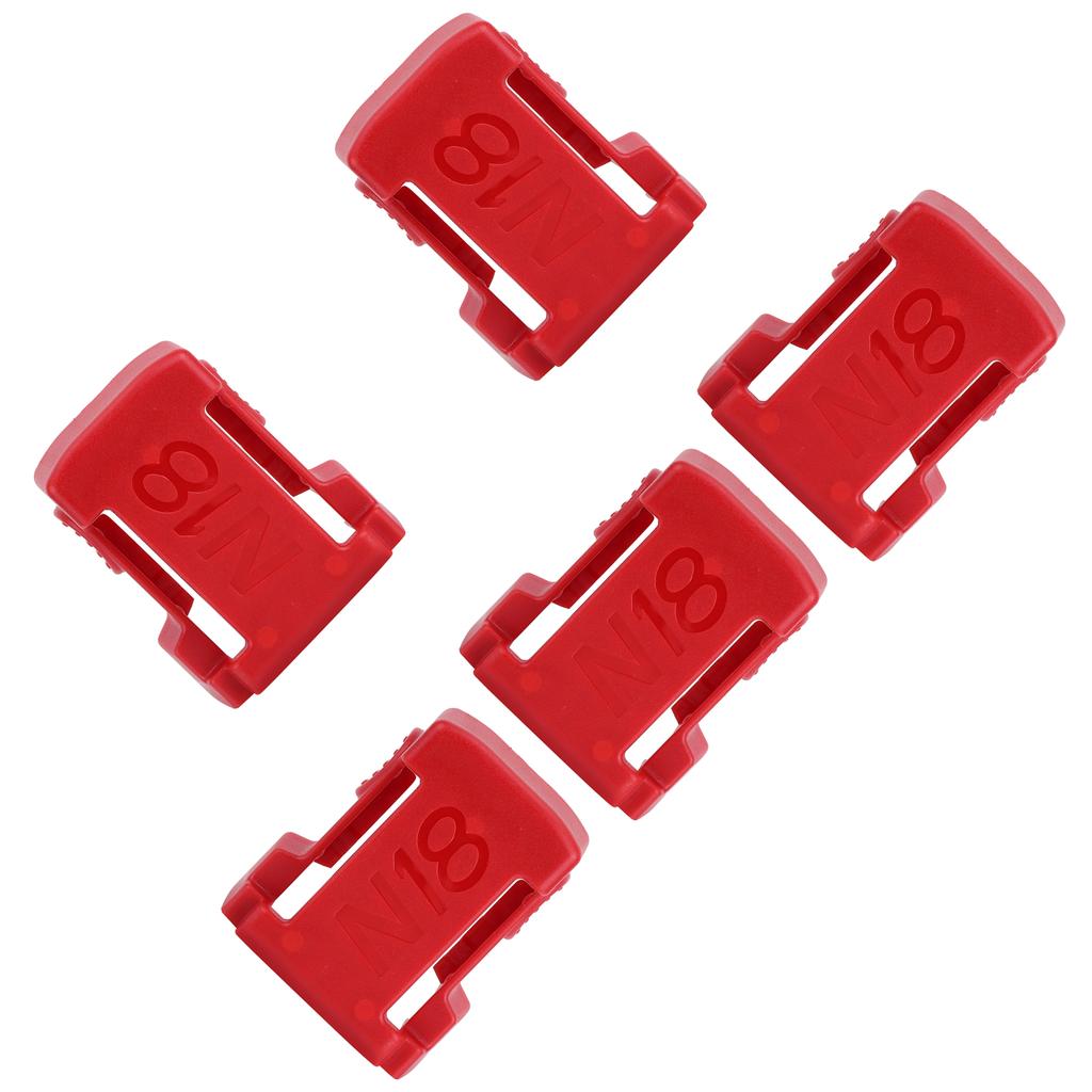 5Pcs Battery Mount Holder Stand Rack Battery Accessories Fit for Milwaukee M18 18VRed