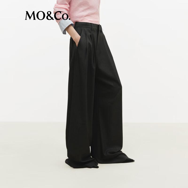 MO&Co. Women's High Waist Straight Leg Trousers