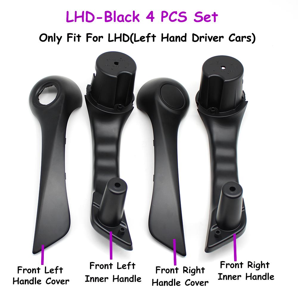 LHD 2/4PCS Koleos I Car Interior Door Front Left Right Pull Grab Inner Handle With Outer Cover For Renault 2008-2016 80945JY50A