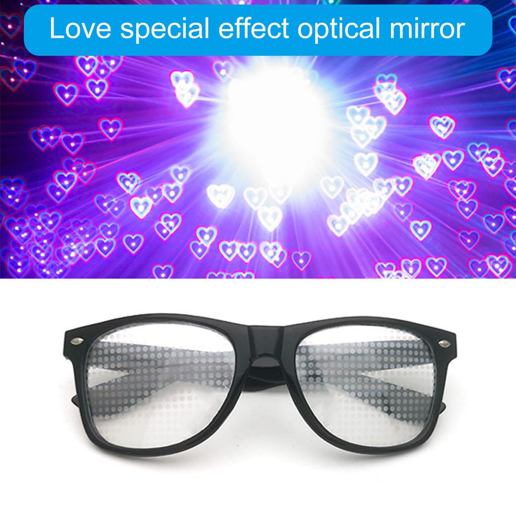 Liebes-Effekt-Brille Uhr Lichter ändern Herz Beugungsbrille Nachts Liebeslichter Unisex Weihnachtsgeschenke