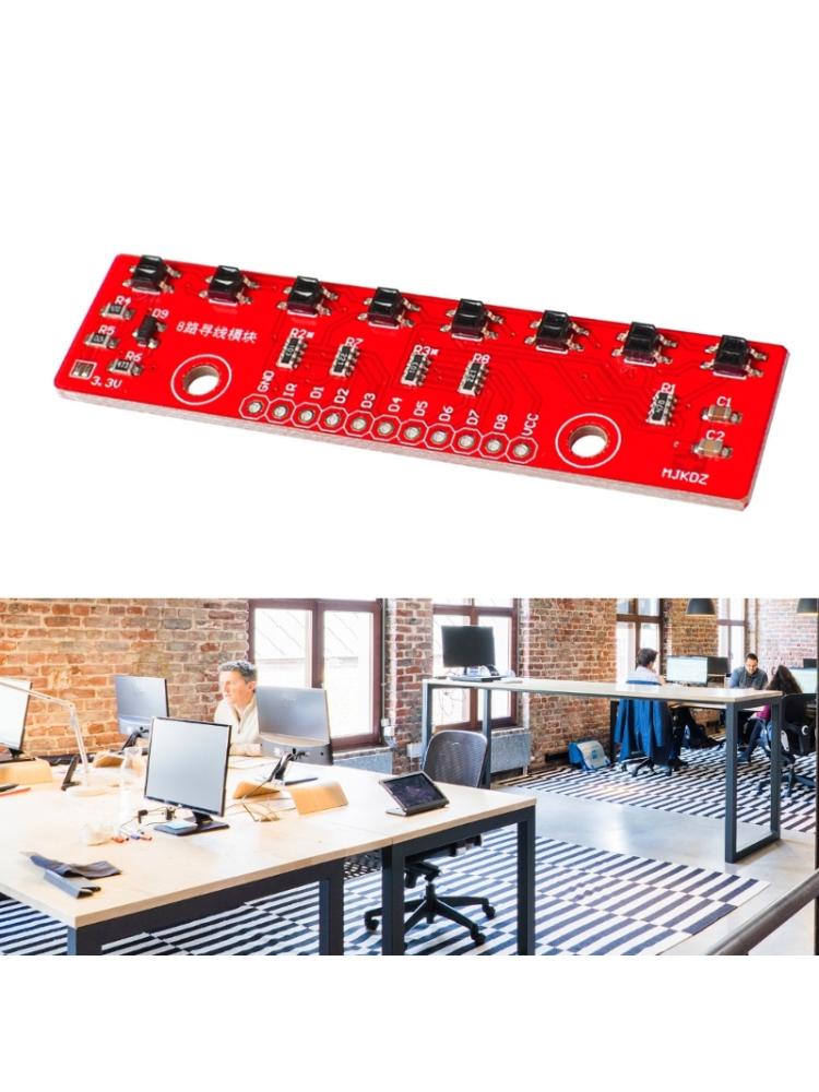 Modul senzor de urmărire în infraroșu IR cu 8 canale pentru linie de barieră Modul senzor de urmărire Placă de detectare DIY pentru mașină inteligentă Arduino