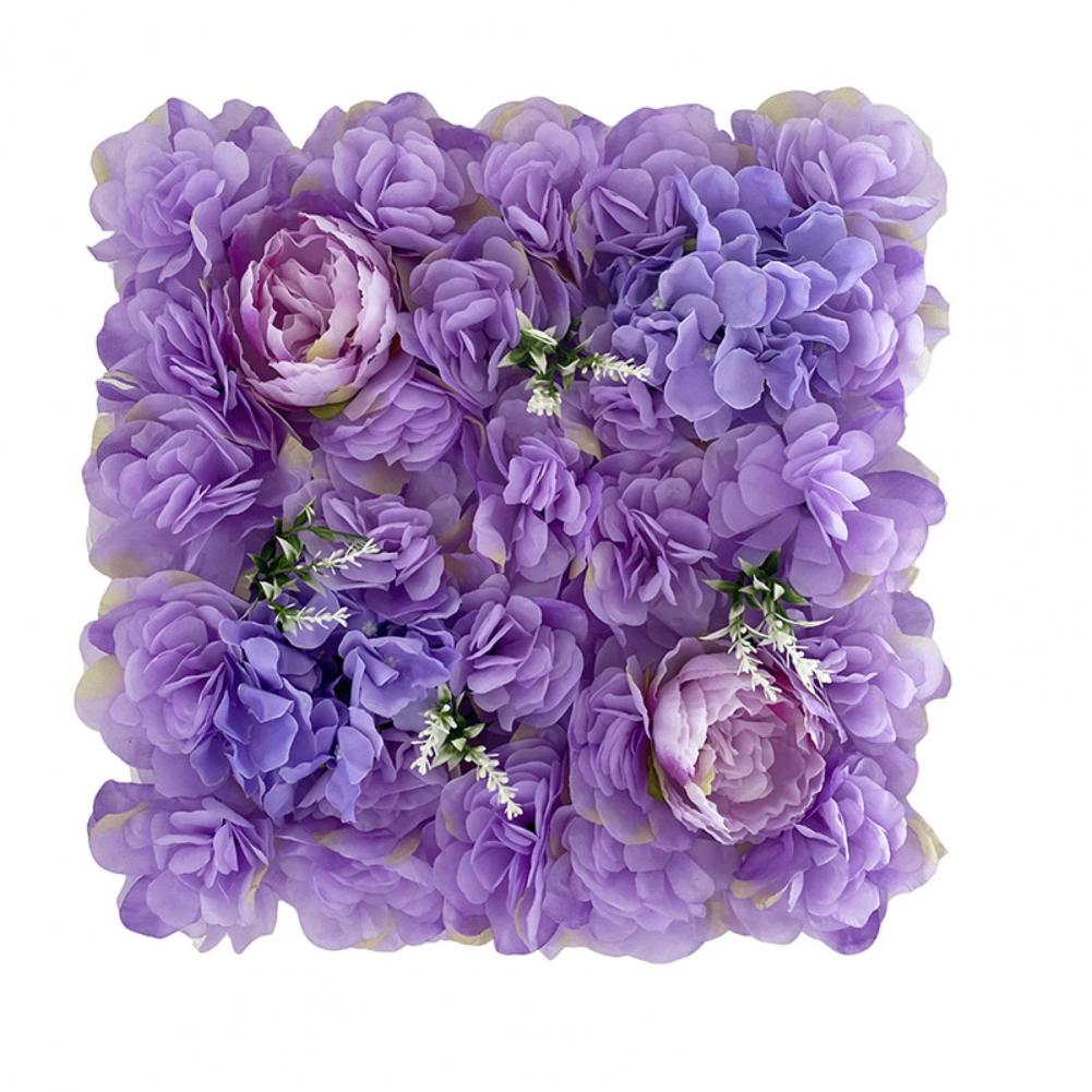 30cm Artificial Rose Flower Wall Panel Wedding Bridal Baby Shower Party DIY Square 3D Floral Wall Backdrop Decoration Photo Prop