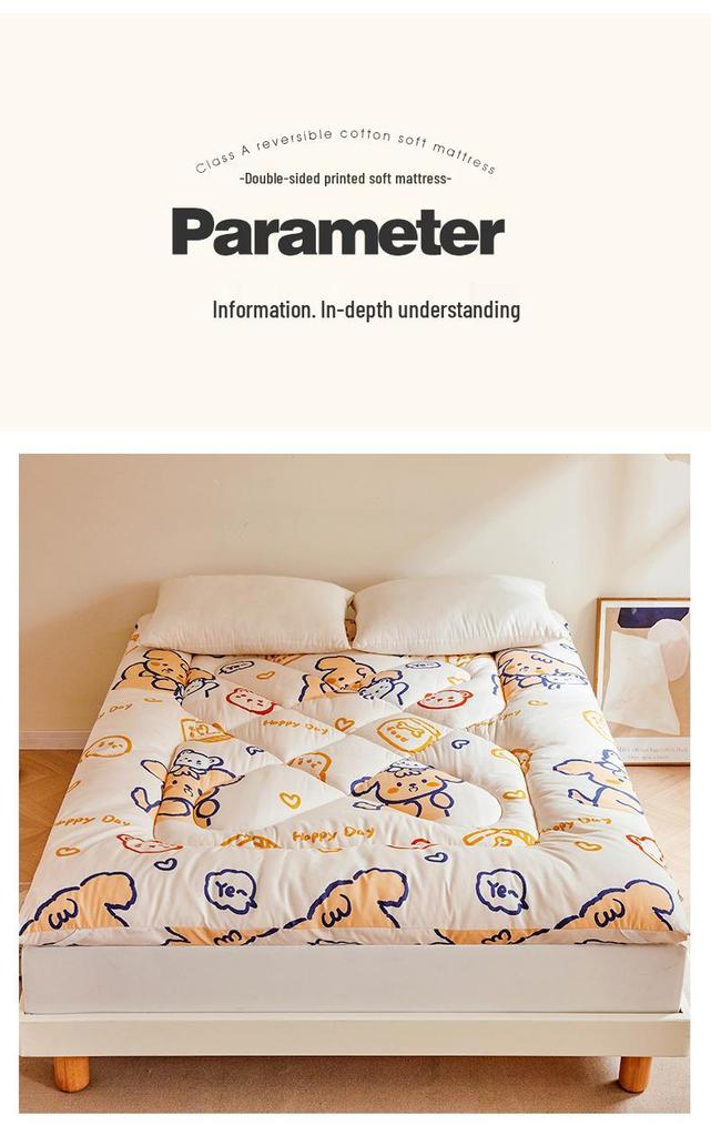 Class A Xinjiang Cotton Tatami Mattress Pad - Soft Quilt for Home & Dorm, Single or Double Bed