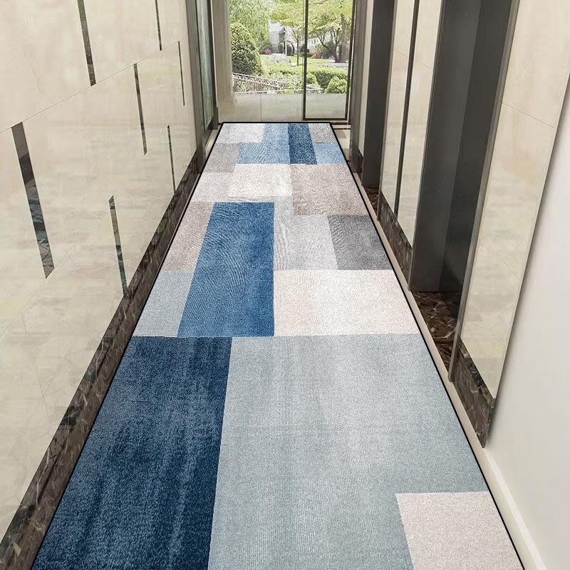 Modern Light Luxury Long Corridor Carpet Living Room Hall Decoration Runner Rug Non-slip Washable Kitchen Mat Size Customized