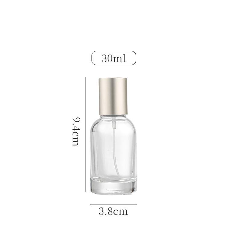 Transparent Glass Perfume Spray Bottle, 30ml - Portable Decanting Cosmetic Container