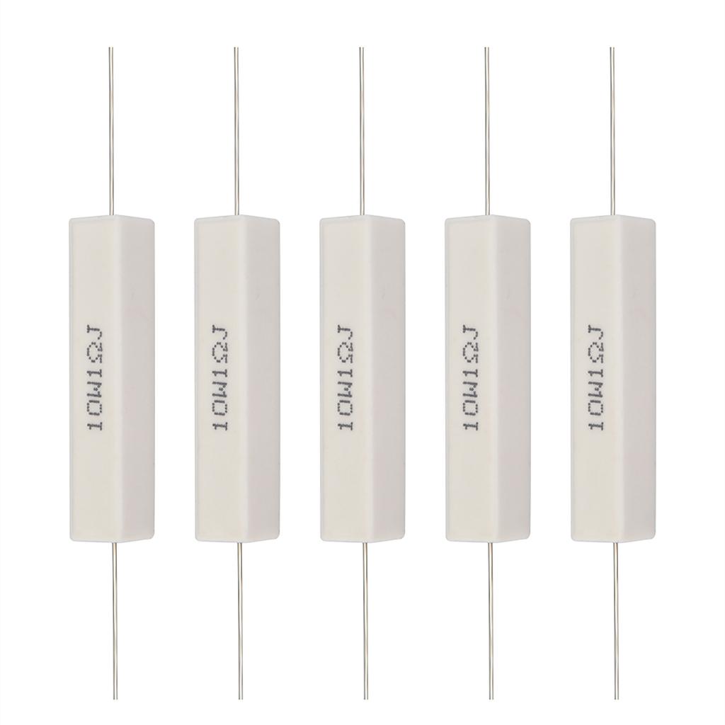 10 stk Høyttalerdeler Motstandskit Høyttalerdeler Sementmotstand 10W 1 Ohm