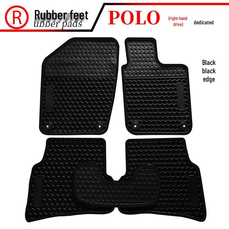 

Polo RHD Rubber Foot Mats - Special Edition for Hong Kong & Macau Black with red edge