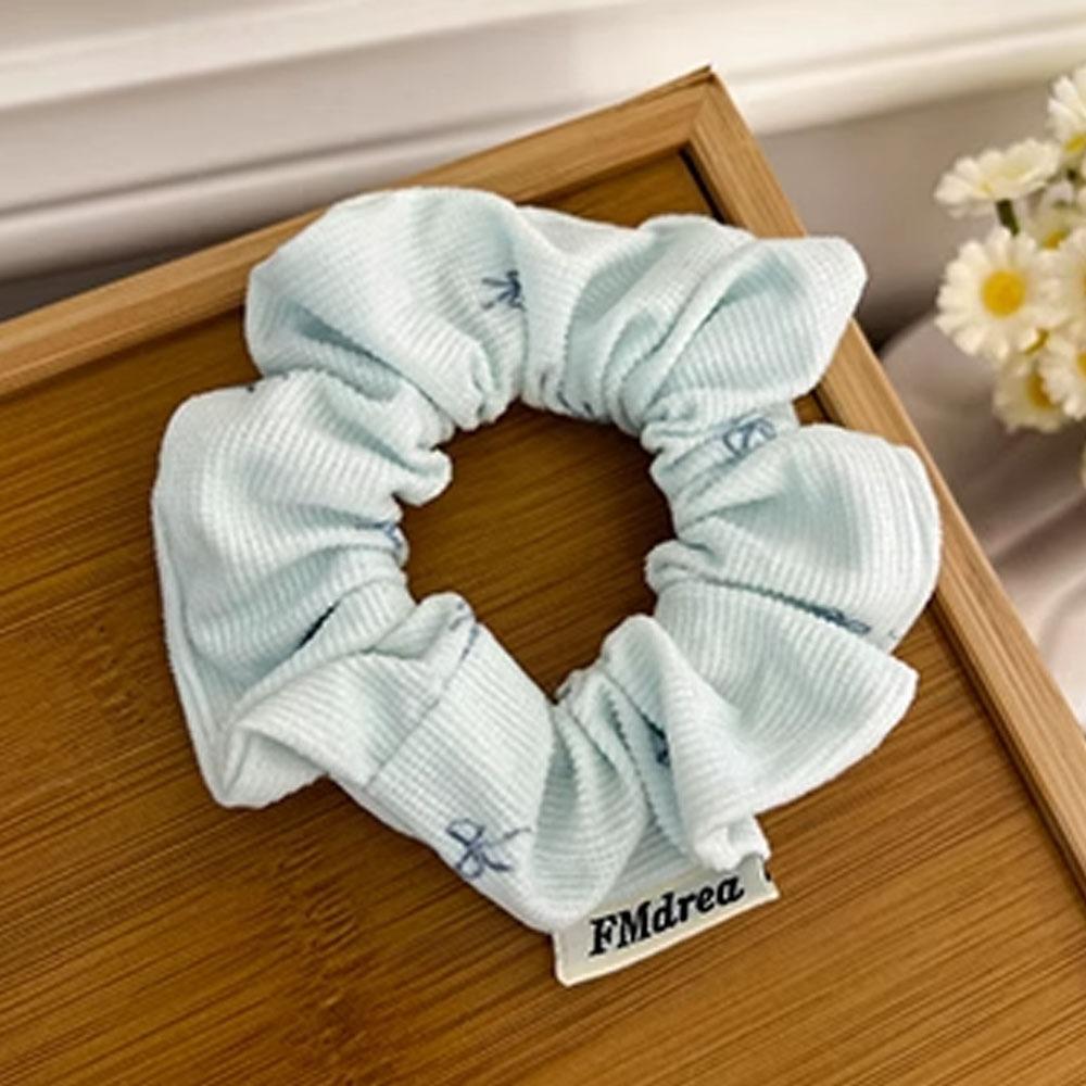 Handmade Blue Bow Hair Ties High Elasticity Hair Accessories Kawaii Hairband