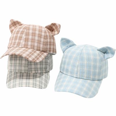 Cute Design Cat's Ears Baseball Cap Retro Fashion Cat Ear Bow Baseball Cap  Casual Wear