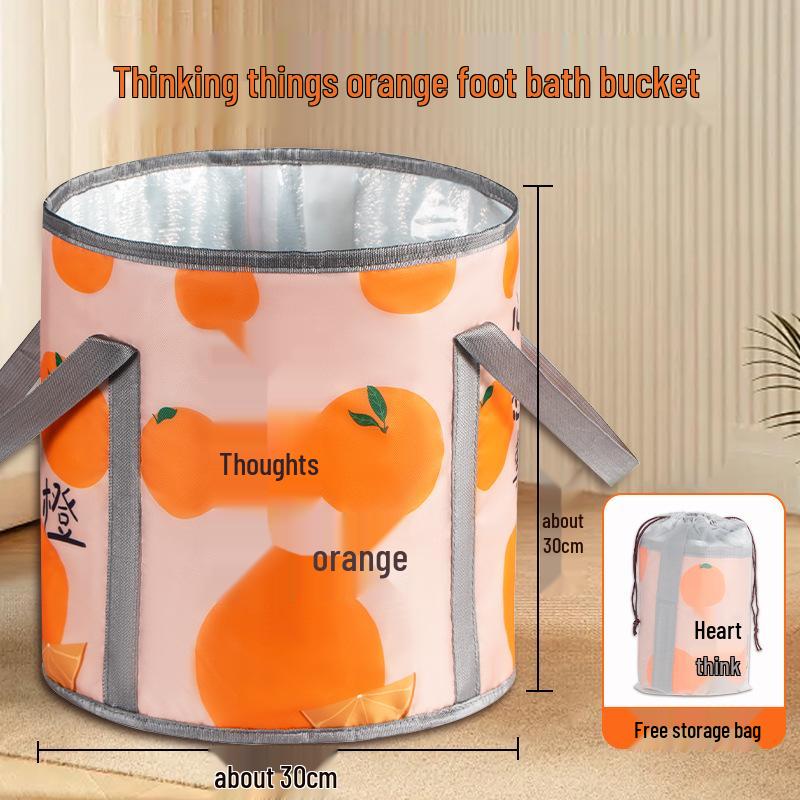 Foldable Portable Foot Spa Basin - Compact Foot Soak Bag for Home & Dorm Use