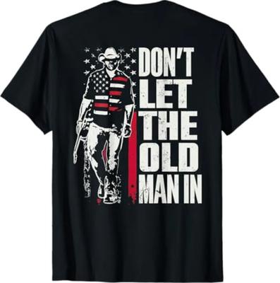 Lass den alten Mann nicht in der Vintage-amerikanischen Flagge (Auf der Rückseite) T-Shirt