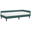 Corner Bed Frame with Mattress Other 2 Pcs Green Velvet