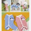 Dog Clothes with Traction Buckle, Winter Cotton Clothes, Pet Cat Four-legged Fleece Clothes