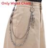 Punk Skull Waist Chain With Metal Double Layer Chain For Hip Hop Style Men Women