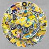 50pcs Waterproof Construction Vehicle & Cartoon Car Epoxy Stickers for Luggage, Diary, Computer