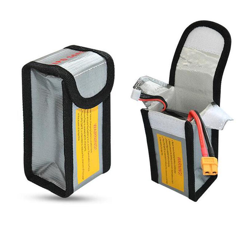 185x75x60MM Fireproof Waterproof Explosion-Proof Portable LIPO Battery Safety Bag for RC Airplane Helicopter FPV Racing Drones