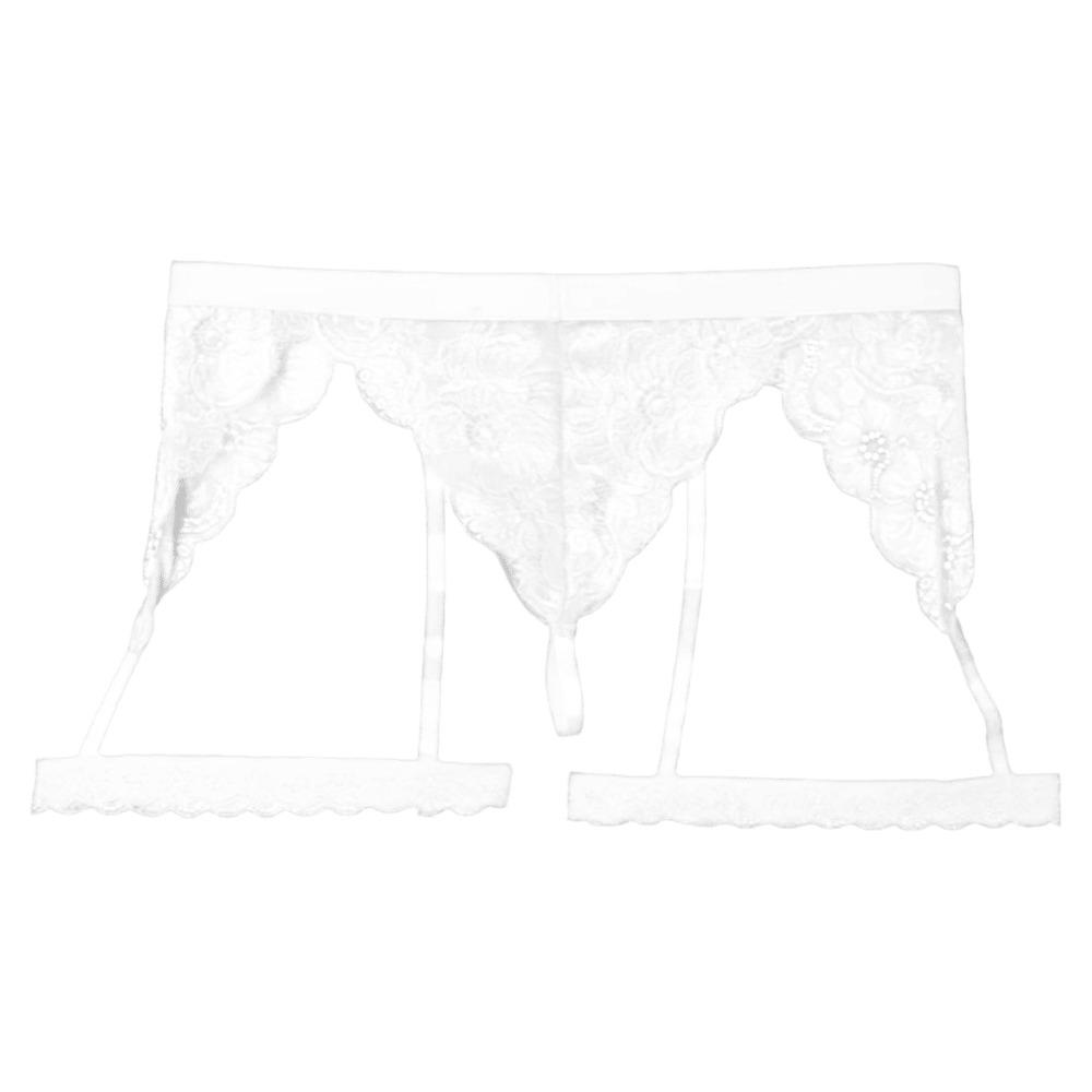 U Convex Lace Flower Panties Solid Color Briefs Soft Men Thong  Valentine's Day