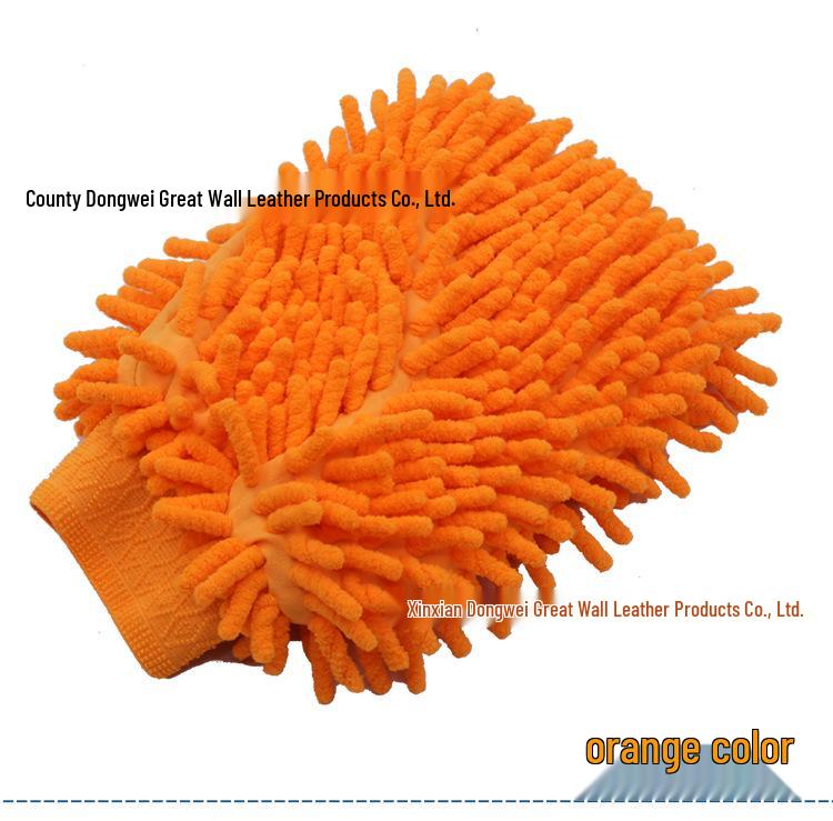 Dual-Sided Chenille Coral Fleece Car Wash Gloves