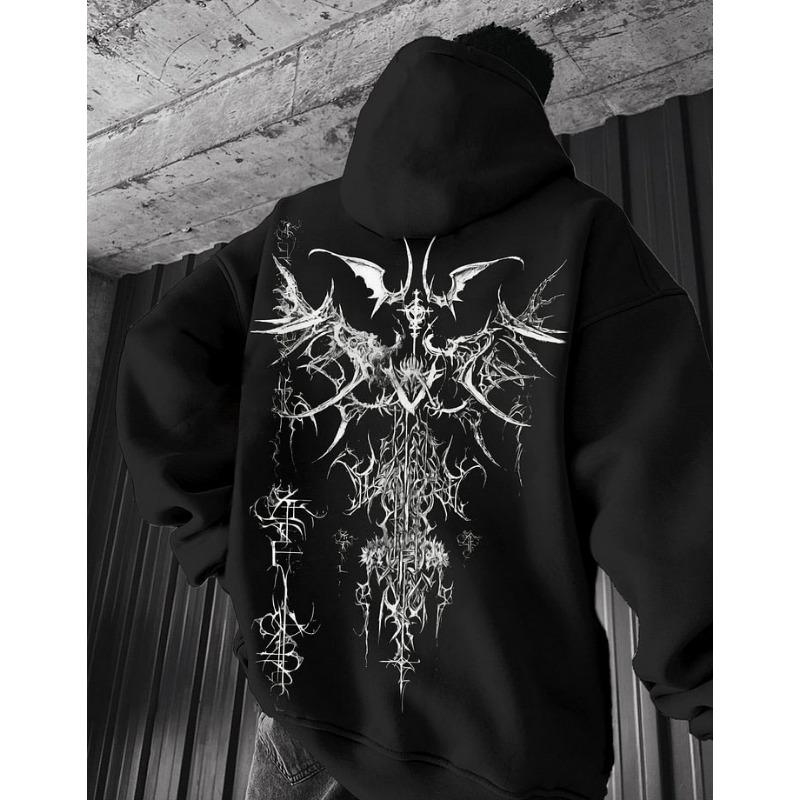 

Худи с принтом тотема викингов, хлопок-флис, мужское, свободное, повседневное, супер крутое худи с орлом, персональное худи, мужское худи, толстовка 4XL