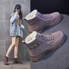 2024 Winter Korean Velvet Martin Boots for Female Students - Warm, Thickened Short Street Boots