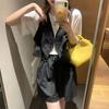Trendy Retro Vest and Shorts Two-Piece Set - Lightweight and Stylish