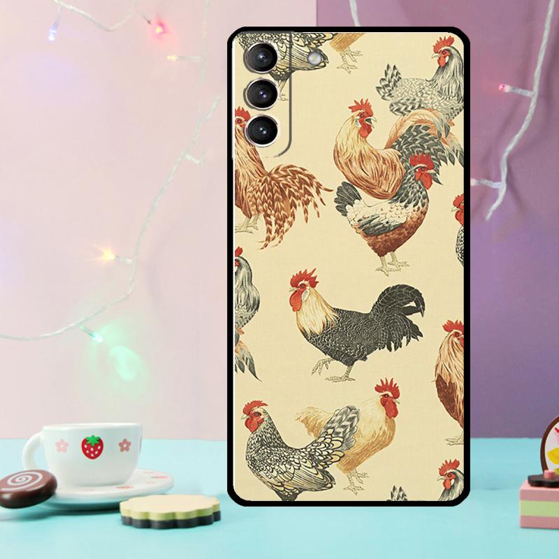 

Cartoon Chicken Rooster Phone Case For Samsung Galaxy S25 Ultra S20 S21 S22 S23 S24 Plus S9 S10 S24 FE S25 FE Cover Galaxy S20 FE