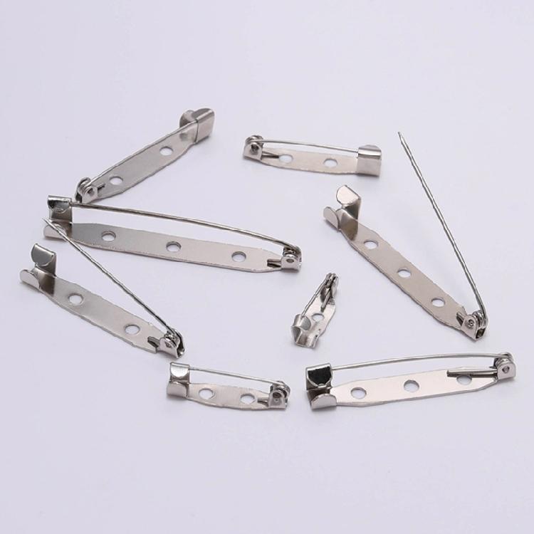 50Pieces Safety Bar Pins Secure Back Clasp with Easy Sewing Holes For Craft Project Sewing And Creative Accessories Kits
