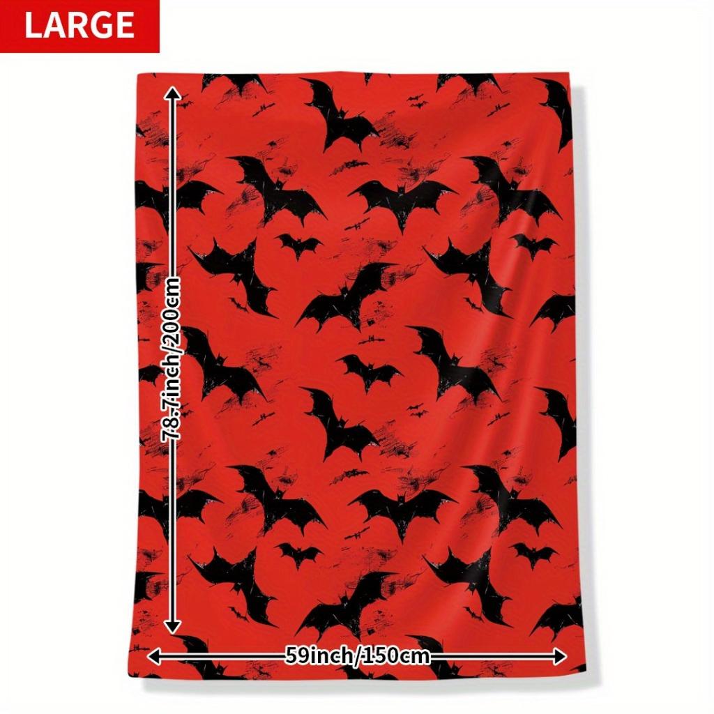 1pc Bloody Bat Halloween Blanket Print for Sofa Chair Skin-Friendly Soft Blanket 2025 New for Home Halloween Decoration