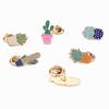 Lovely Cartoon Cactus Pots Planet Plant Brooch Pins Button Women Decoration Cravat Mini Brooches
