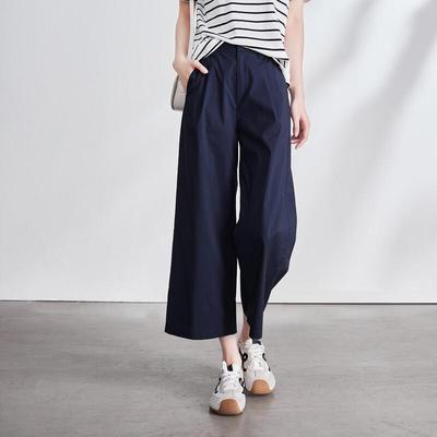 SOFSIL Women's 2026 Summer High-Waist Wide-Leg Cropped Pants