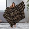 African Tribal Print Throw Blanket Bohemian Kilim Bedspread Decorative Sofa Cover Warm Fleece Blanket for Home Decor