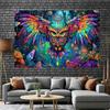 2D Flat Printing Dreamcatcher Owl Backdrop for Spiritual and Bohemian Photoshoot