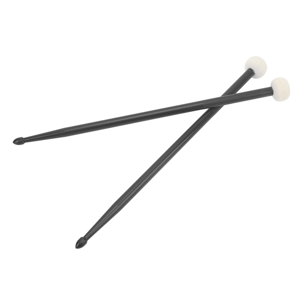 2 Stück Trommelschlägel Filzkopf Nylongriff Doppelkopf Instrument Zubehör Set Kit zum Spielen