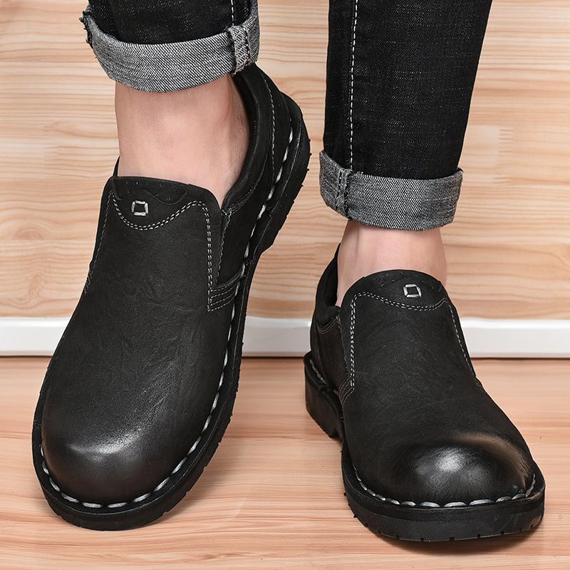 

Мужская обувь Весна и осень Мужская повседневная деловая обувь Кожаная обувь Мужская кожаная поверхность Мягкая подошва Низкий верх повседневная обувь среднего возраста 44