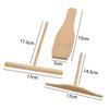 3Pcs Wooden Rake Round Batter Pancake Crepe Spreader Home Kitchen Tool