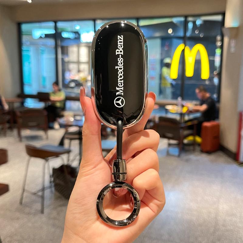 Hot Car Sticker Alloy Style Car Key Case Cover Shell Key Case Durable For Mercedes Benz 2022 C S Class W206 W223 S350 C260 C300