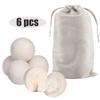 6pcs Laundry Wool Dryer Balls with Storage Bag Natural Fabric Softener Save Drying Time Better Alternative To Plastic