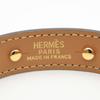 Gebrauchter HERMES Armreif ChÃ©ne Dunkel Leder/Metall 30,5g Grünvergoldung