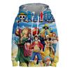 Sweat-shirt à capuche pour enfants, Cosplay Zoro, une pièce, mode, manches longues, imprimé Roronoa Zoro 3D, 4-14T