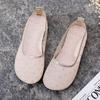 Summer sandals women's single shoes soft sole breathable lace shallow mouth versatile women's shoes comfortable flat bottom casual mother shoes mesh