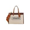 Field Canvas Fabric Cow Leather Tote Bag , Shopping Bag , Handbag , Shoulder Bag , Crossbody Bag Large Women's (Unisex) Handbags