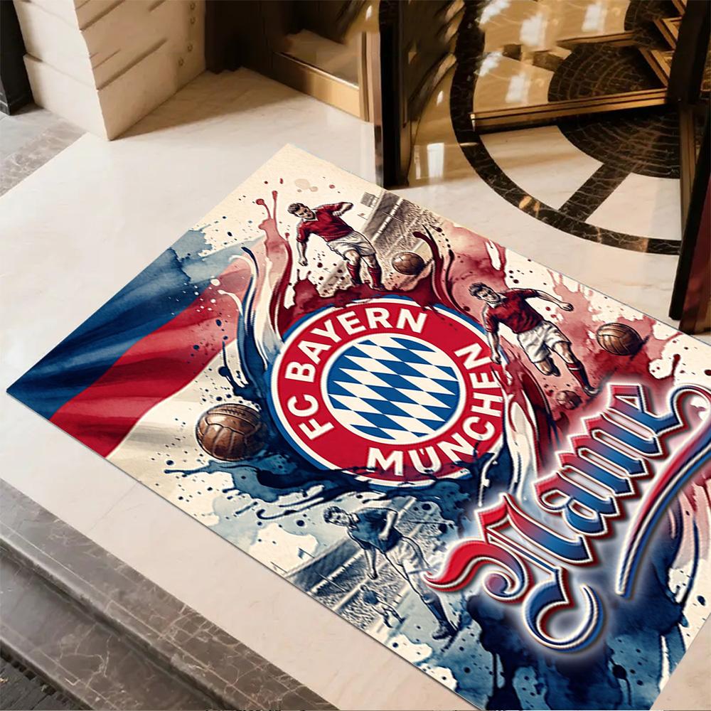 FC Bayern München Fan Art Teppich Design für Studentenwohnheim Küche Esszimmer Spielzimmer Rutschfester Teppich Anime Büro Dekoration Geburtstags-/Weihnachtsgeschenk