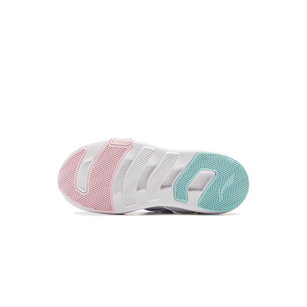 Li Ning Kids Sports Lifestyle Series Fabric Soft Lightweight Fashion Shock Absorption Rebound Low-Top Casual Shoes Kids Casual Shoes Purple YKNU120-6