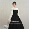 Qiushui Yiren Elegant Chinese Retro Lace Dress