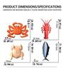 Kids Kitchen Toy Set Simulated Lobster Crab Fish Chicken Fun Cutting Food Big Size DIY Assembly Model for Kids Early Education