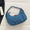 Vintage Large Capacity Denim Bag Women's Shoulder Underarm Bag Commuter Crossbody Bag