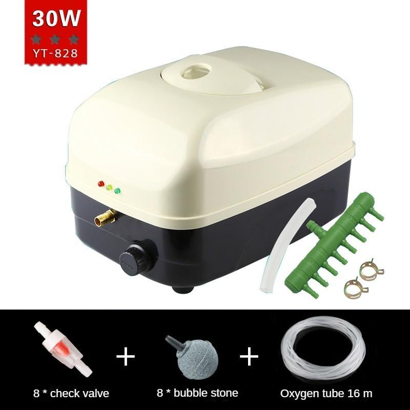 Vysoce výkonné akvarijní kyslíkové vzduchové čerpadlo Akvarijní střídavé/stejnosměrné dvouúčelové provzdušňovací čerpadlo Akvakultura Tichý kyslíkovač