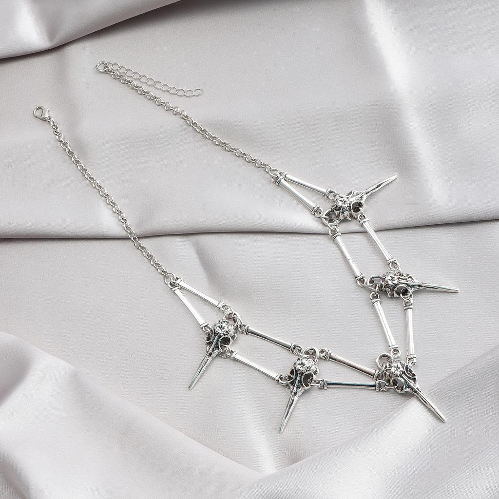 Gothic Bird Skull Necklace for Boyfriend Teen Girlfriend Gift