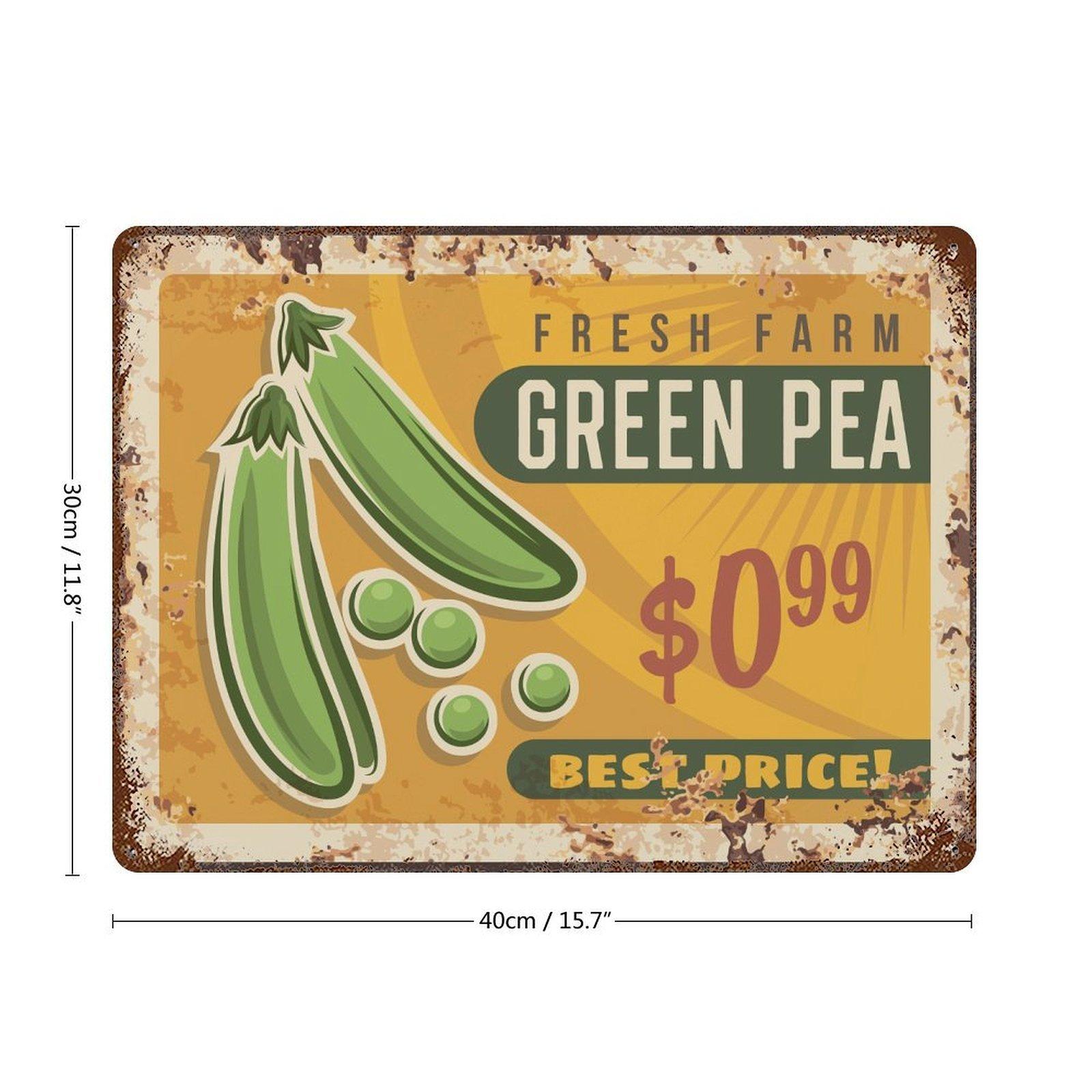 

1-Pack antique metal décor sign panel, 20×30cm and 30×40cm, distressed finish for workshop, garage or bar 30*40CM