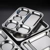 Stainless Steel Divided Lunch Tray